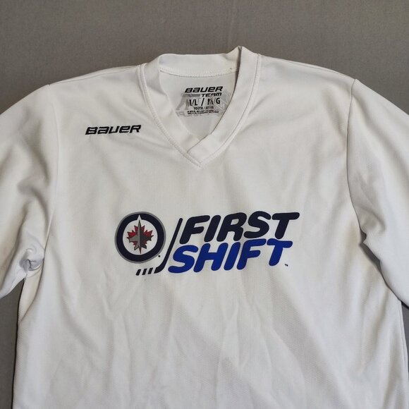 Bauer NHL Winnipeg Jets hockey jersey youth M/L white with graphic design - Picture 2 of 9